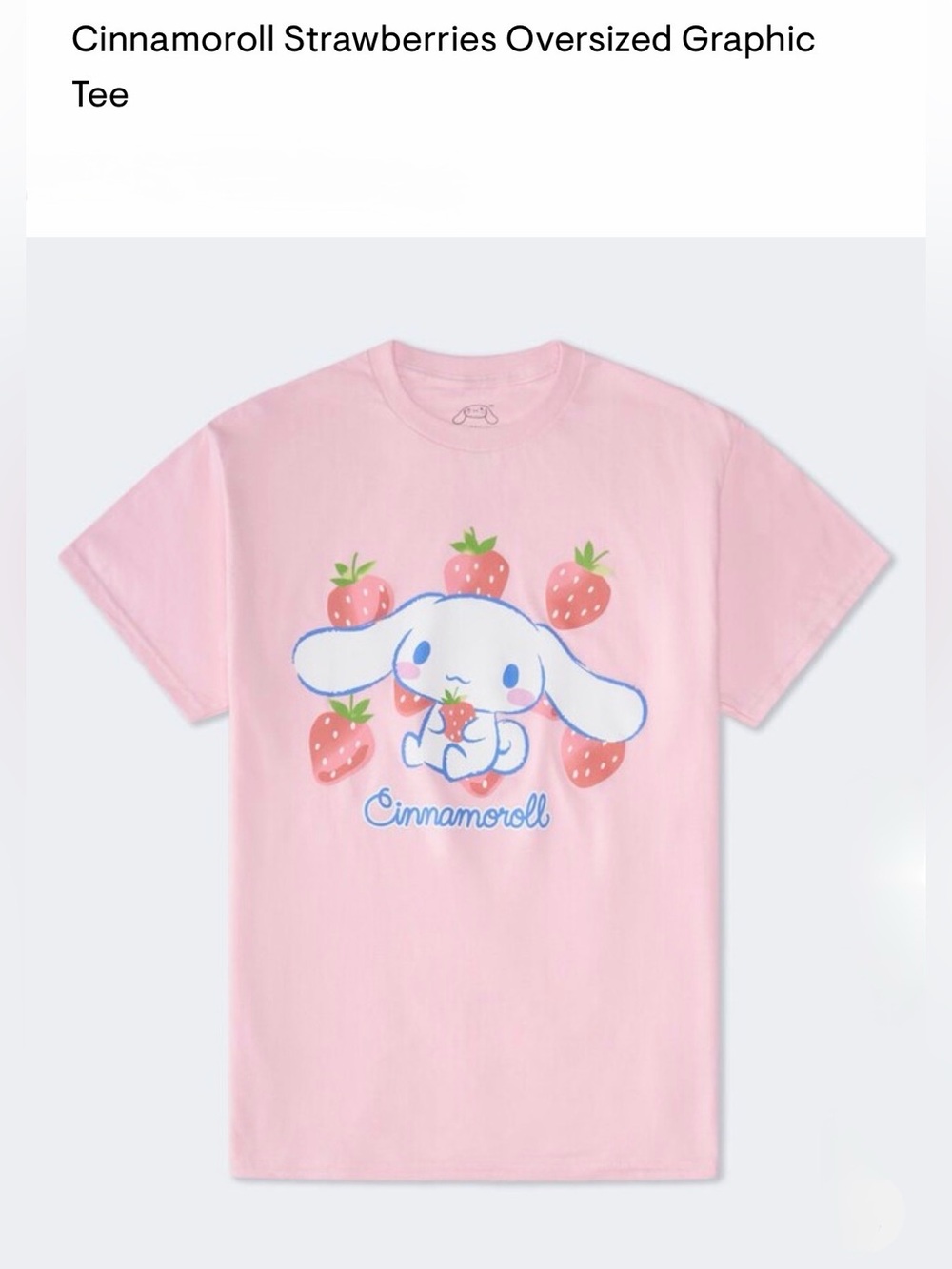 *new* Cinnamoroll Strawberries Oversized Graphic Tee